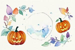 Halloween Watercolor Background photo