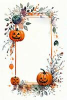 Halloween Watercolor Background photo