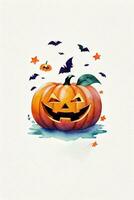 Halloween Watercolor Background photo