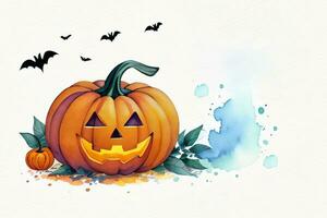 Halloween Watercolor Background photo