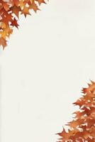 Background with Watercolor Fall Leaves photo