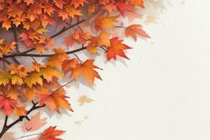 antecedentes con acuarela otoño hojas foto