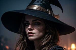 Photo portrait of the Halloween Witch