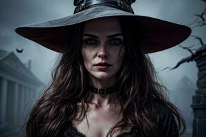 Photo portrait of the Halloween Witch