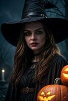 Photo portrait of the Halloween Witch