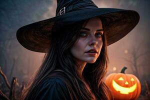 Photo portrait of the Halloween Witch