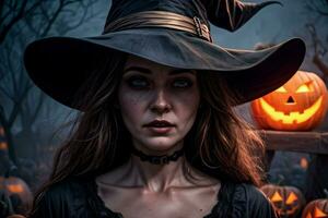 Photo portrait of the Halloween Witch