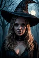 Photo portrait of the Halloween Witch