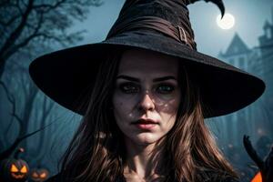 Photo portrait of the Halloween Witch