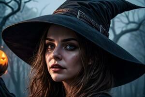 Photo portrait of the Halloween Witch