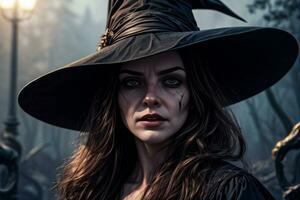 Photo portrait of the Halloween Witch