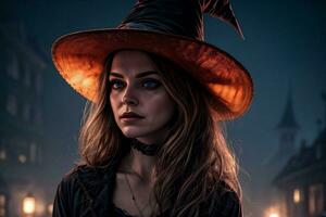 Photo portrait of the Halloween Witch