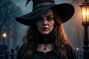 Photo portrait of the Halloween Witch