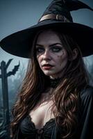 Photo portrait of the Halloween Witch