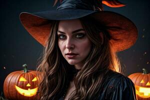 Photo portrait of the Halloween Witch