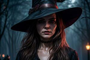 Photo portrait of the Halloween Witch