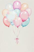 Watercolor Birthday Background photo