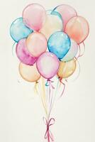 Watercolor Birthday Background photo