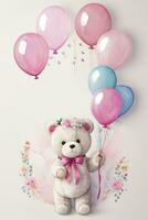 Watercolor Birthday Background photo