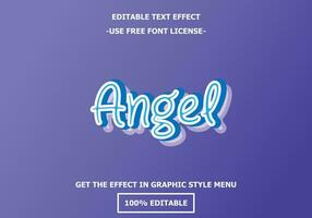 Angel 3D editable text effect template. Style premium free font license vector