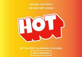 Hot 3D editable text effect template. Style premium free font license vector