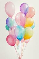 Watercolor Birthday Background photo