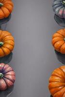 Watercolor Background For text with Pumpkins photo