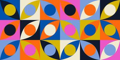 Geometric minimalistic mosaic seamless pattern. Abstract vector for web banner, business presentation, branding, card, invitation, poster, cover, textile print.