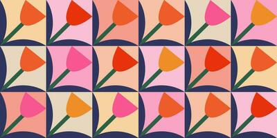 Geometric minimalistic mosaic seamless pattern. Abstract vector for web banner, business presentation, branding, card, invitation, poster, cover, textile print.