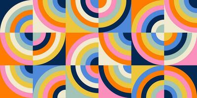Geometric minimalistic mosaic seamless pattern. Abstract vector for web banner, business presentation, branding, card, invitation, poster, cover, textile print.