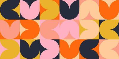 Geometric minimalistic mosaic seamless pattern. Abstract vector for web banner, business presentation, branding, card, invitation, poster, cover, textile print.