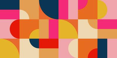 Geometric minimalistic mosaic seamless pattern. Abstract vector for web banner, business presentation, branding, card, invitation, poster, cover, textile print.