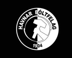 Havnar Boltfelag Torshavn Club Logo Symbol White Faroe Islands League Football Abstract Design Vector Illustration With Black Background