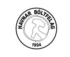 havnar pernofelag torshavn club símbolo logo negro Feroe islas liga fútbol americano resumen diseño vector ilustración