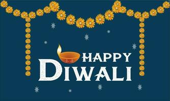 Diwali festival of lights colorful banner template design with decorative diya lamp. vector illustration.Print