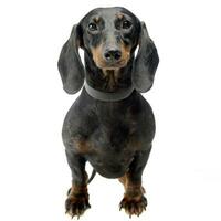 Dachshund in a white isolated background photo