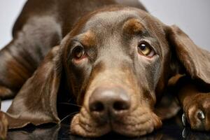 Portrait of an adorable German pointer photo