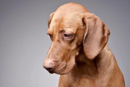 retrato de un adorable húngaro vizsla foto