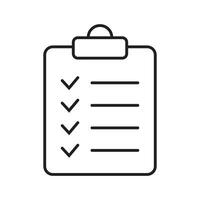 Clipboard line icon. Checklist sign symbol for web site and app design. vector