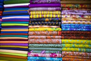 Multicolor textile printed fabrics pattern texture background wallpaper photo