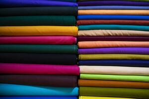 Multicolor textile fabrics pattern texture background photo