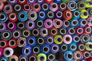 Multicolored Sewing threads pattern texture can be used as a background wallpaper photo