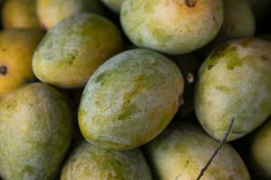 Fresco frutas maduro mango desplegado para rebaja en el mercado de Bangladesh foto