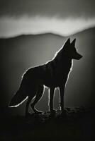 wolf lone lonestudio silhouette photo black white vintage backlit portrait motion contour tattoo