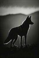 wolf lone lonestudio silhouette photo black white vintage backlit portrait motion contour tattoo