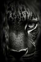 jungle tiger studio silhouette photo black white vintage backlit portrait motion contour tattoo