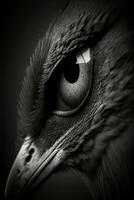 raven eye macro close portrait studio silhouette photo black white backlit motion contour tattoo