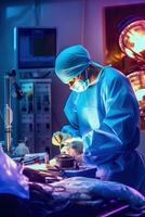 operation surgeon specialist uniform blue photography real health mask glass doctor medic photo