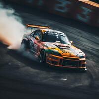 jdm drift car speed drifting japanese drone shot photography competition smoke tires blur motion photo