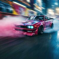 jdm drift car speed drifting japanese drone shot photography competition smoke tires blur motion photo